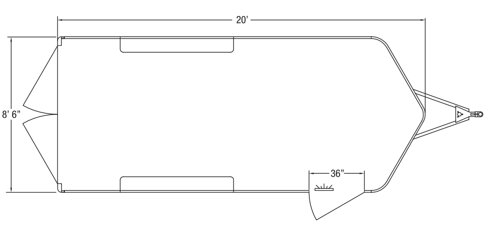 Sundowner Cargo Bumper Pull Trailer Floorplan