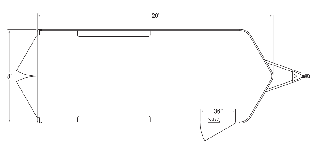 Sundowner Cargo Bumper Pull Trailer Floorplan