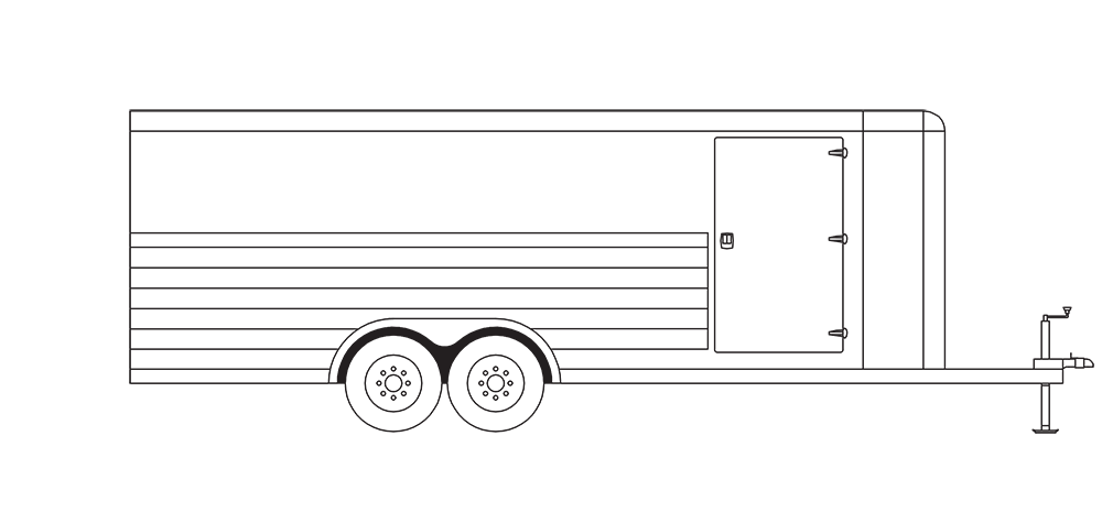 Sundowner Cargo Bumper Pull Trailer Curb Drawing