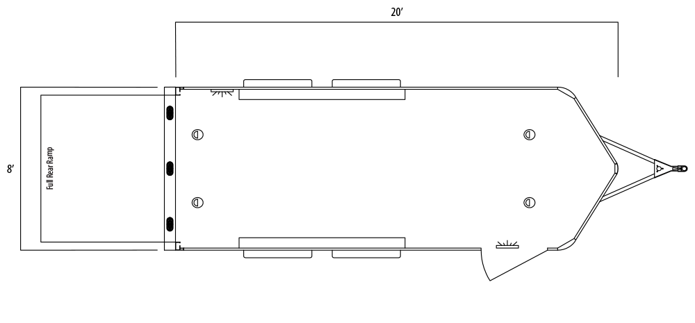 Sundowner Cargo Workhorse Bumper Pull Trailer Floorplan