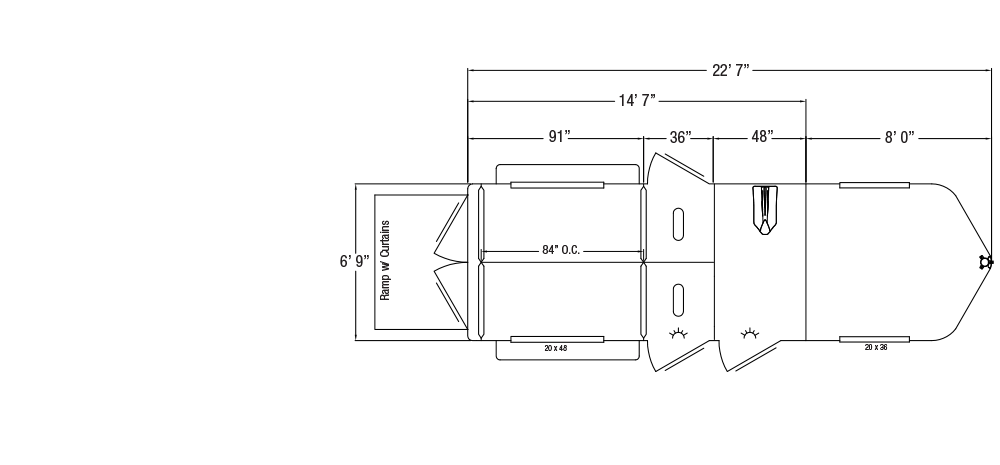 Sundowner Charter SE TR Gooseneck Trailer Floorplan