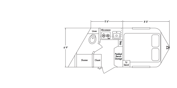Sundowner Living Quarter 6905 Trailer Floorplan