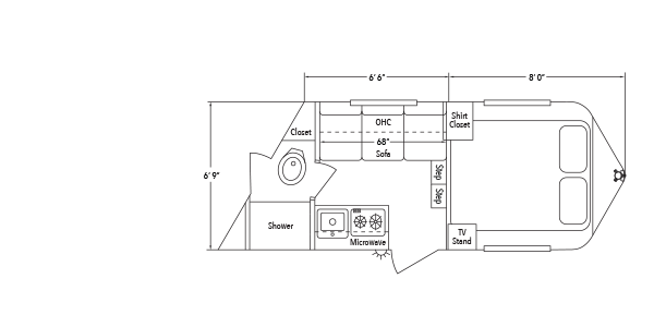 Sundowner Living Quarter 6906 Trailer Floorplan
