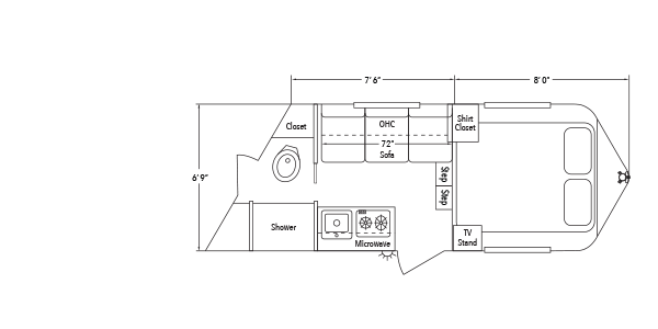 Sundowner Living Quarter 6907 Trailer Floorplan