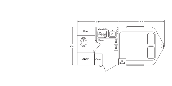 Sundowner Living Quarter 6907 Straight Wall Trailer Floorplan
