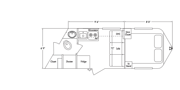 Sundowner Living Quarter 6909 Trailer Floorplan