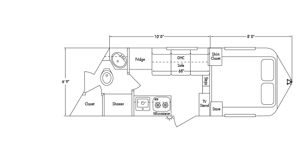 Sundowner Living Quarter 6910 Trailer Floorplan