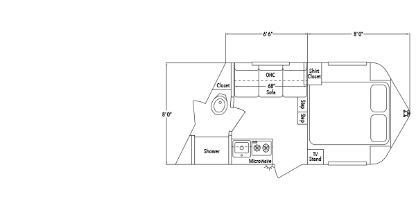 Sundowner Living Quarter 8006 Trailer Floorplan