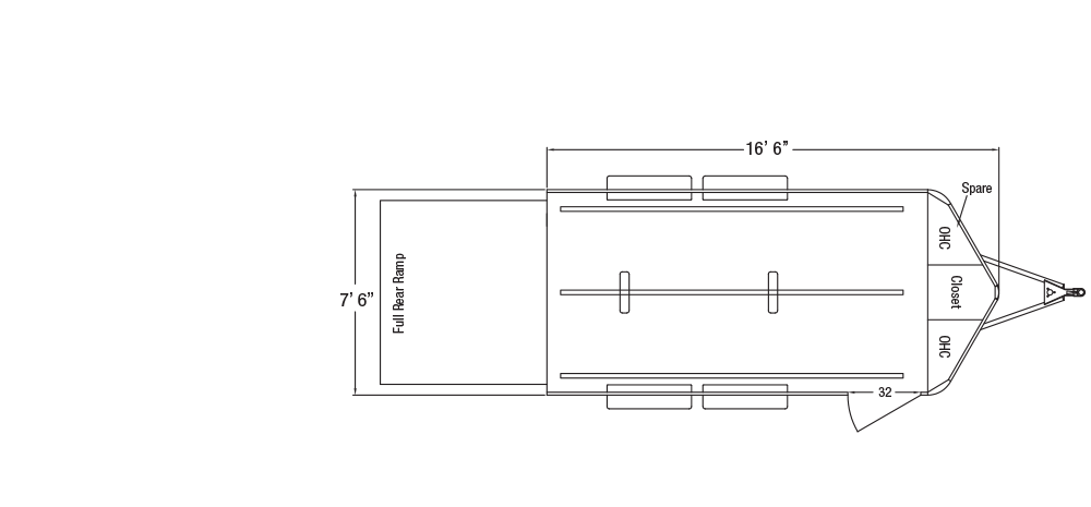 Sundowner Motorcycle Transport Trailer Floorplan