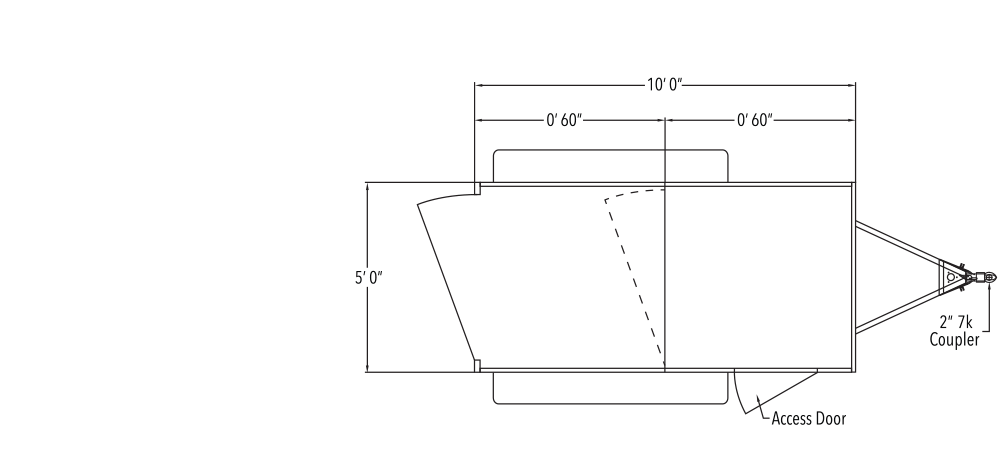 Sundowner MiniStock Bumper Pull Trailer Floorplan