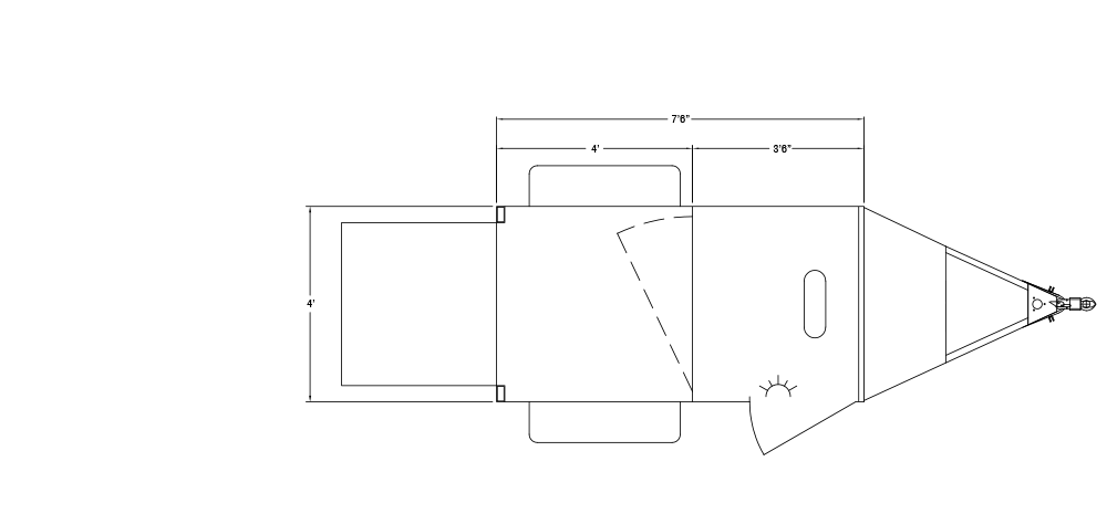 Sundowner MiniStock Bumper Pull Trailer Floorplan