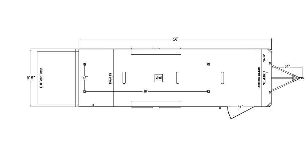 Sundowner Race Series Bumper Pull Trailer Floorplan