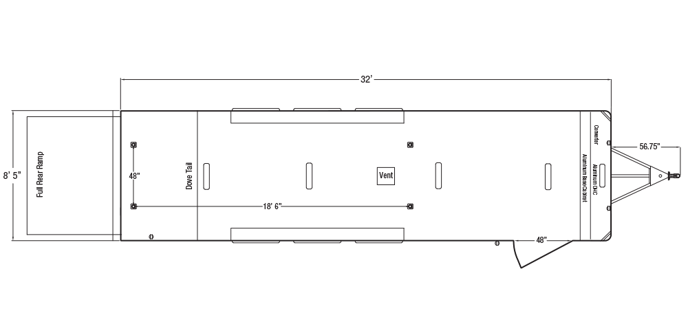 Sundowner Race Series Bumper Pull Trailer Floorplan