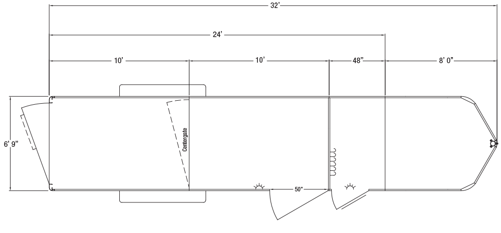 Sundowner Rancher TR Gooseneck Trailer Floorplan