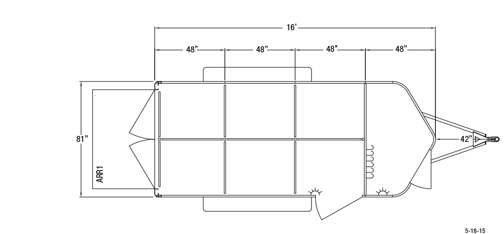 Sundowner Showman Bumper Pull Trailer Floorplan