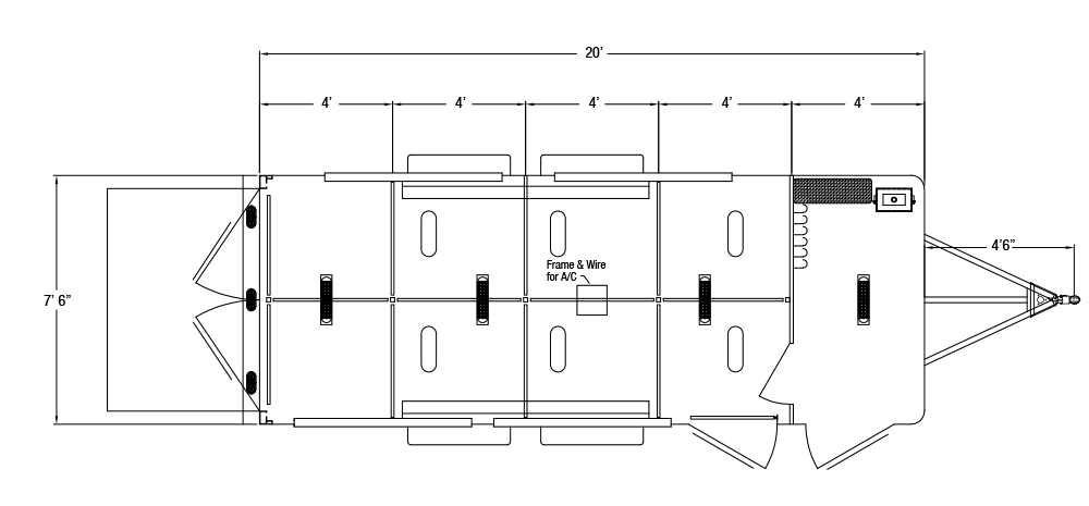 Sundowner Showman Extreme Bumper Pull Trailer Floorplan