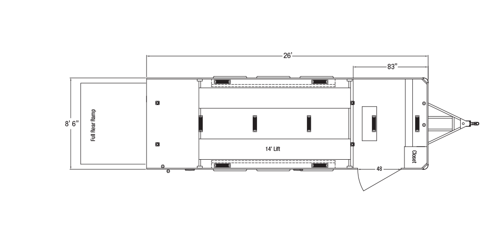 Sundowner Stacker Bumper Pull Trailer Floorplan