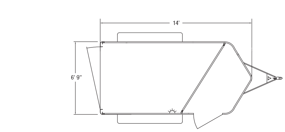 Sundowner Stockman Bumper Pull Trailer Floorplan