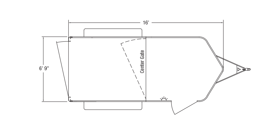 Sundowner Stockman Bumper Pull Trailer Floorplan