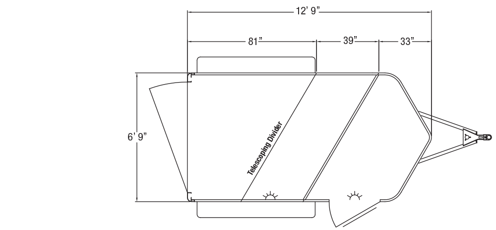 Sundowner Stockman Special Bumper Pull Trailer Floorplan