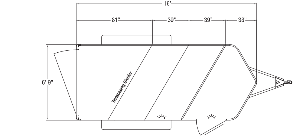 Sundowner Stockman Special Bumper Pull Trailer Floorplan