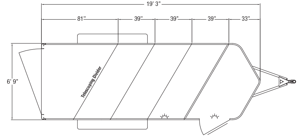 Sundowner Stockman Special Bumper Pull Trailer Floorplan