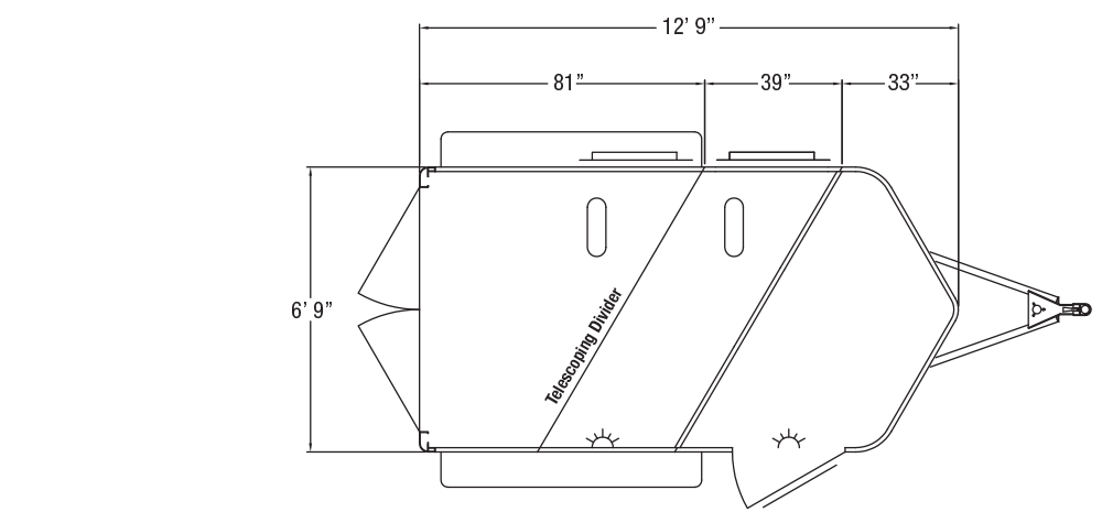 Sundowner Stockman Sport Bumper Pull Trailer Floorplan