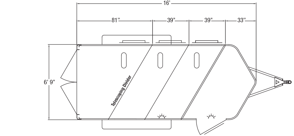 Sundowner Stockman Sport Bumper Pull Trailer Floorplan