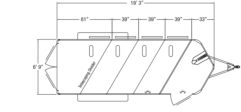 Sundowner Super Sport Bumper Pull Trailer Floorplan