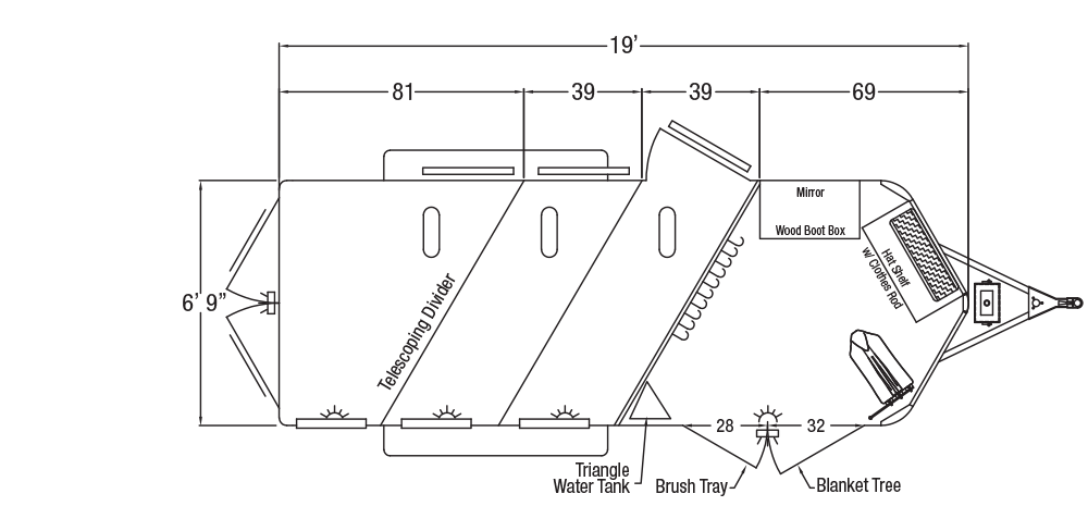 Sundowner Super Tack Bumper Pull Trailer Floorplan