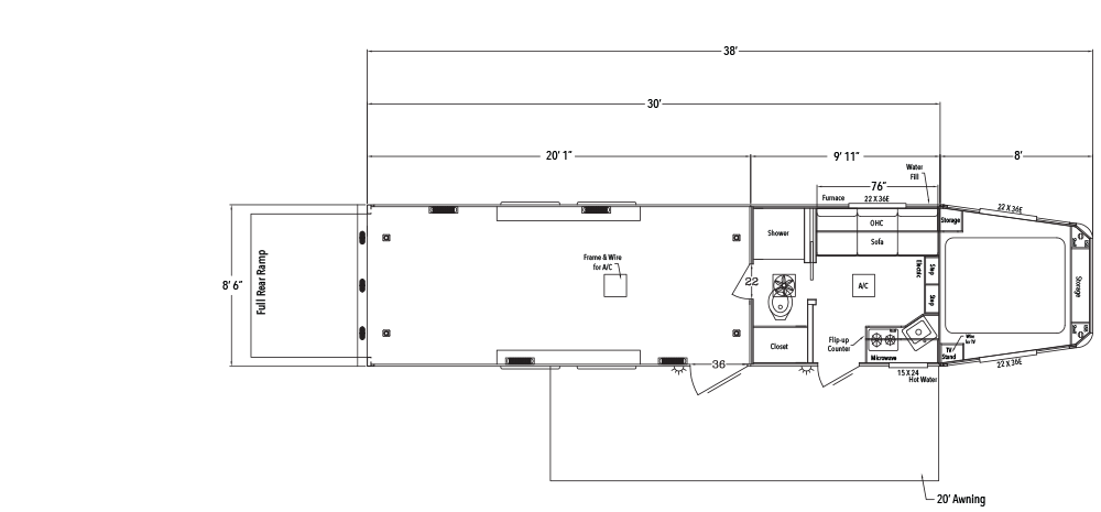 Sundowner Toy Hauler Garage Model Gooseneck Trailer Floorplan