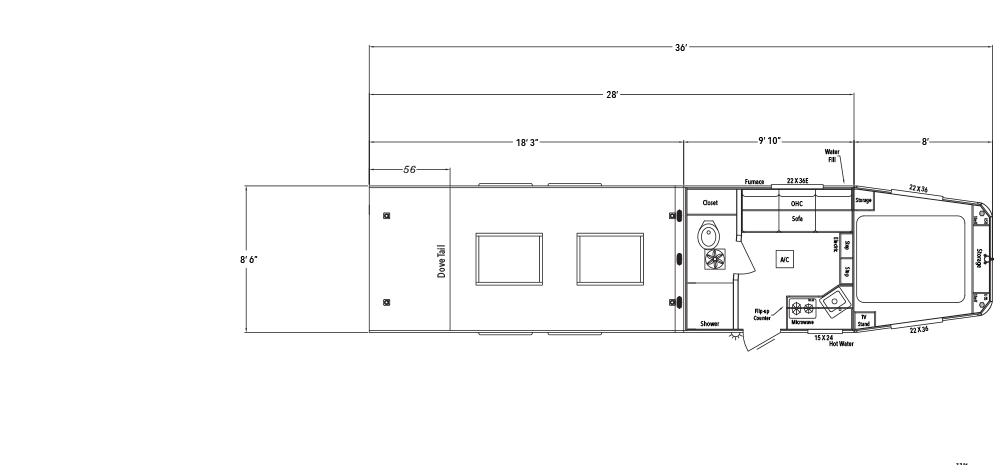 Sundowner Toy Hauler Krawler Model Gooseneck Trailer Floorplan