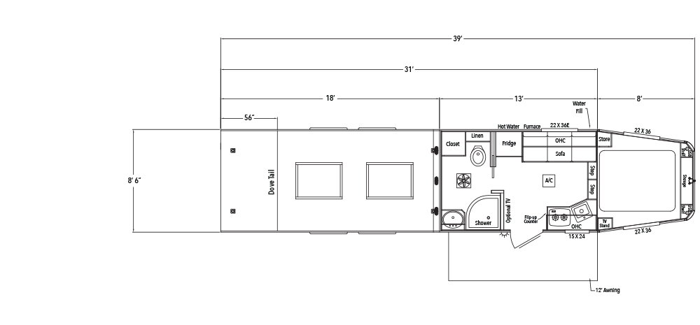 Sundowner Toy Hauler Krawler Model Gooseneck Trailer Floorplan