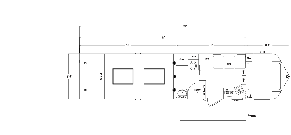 Sundowner Toy Hauler Krawler Model Gooseneck Trailer Floorplan