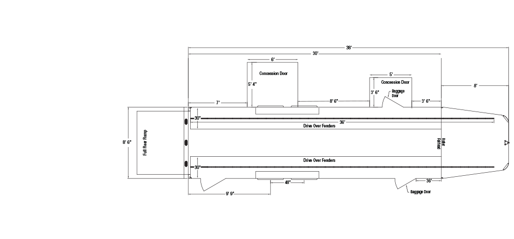 Sundowner Wedge Series Gooseneck Trailer Floorplan