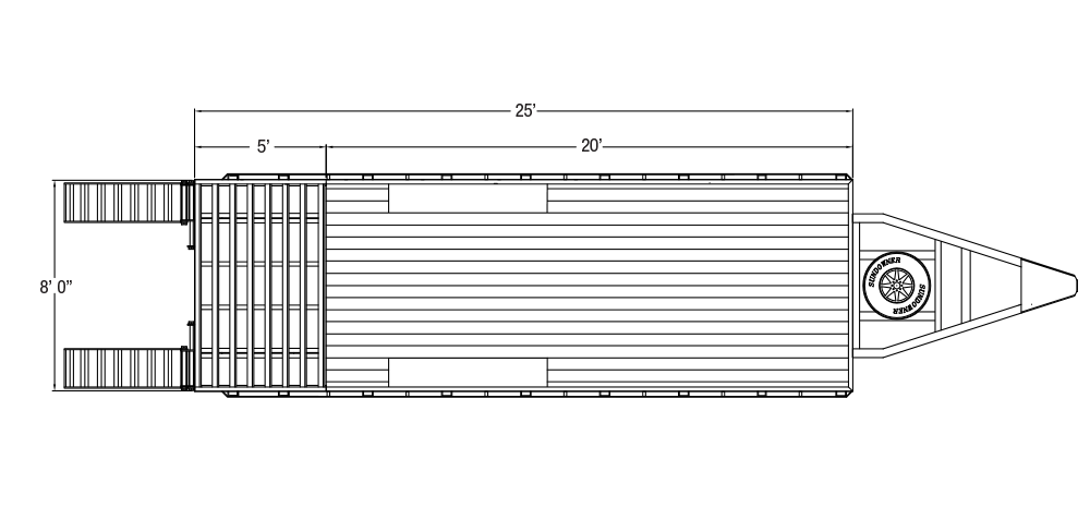 Sundowner XL DeckOver Trailer Floorplan