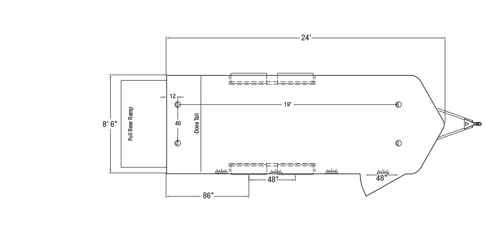 Sundowner XTRA Transporter Bumper Pull Trailer Floorplan